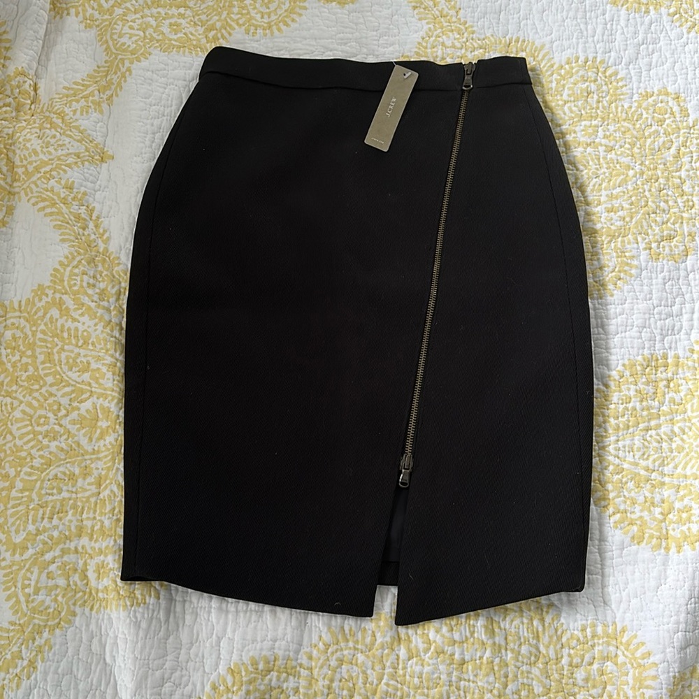 J.Crew Midi Pencil Skirt with Zipper - size 0 Petite - NWT!